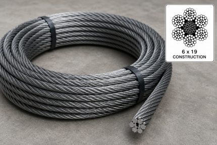 Wire rope of different sizes