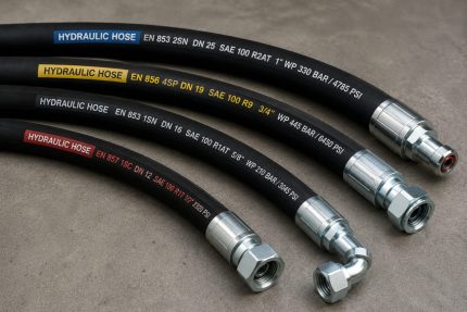 Hydraukic hose with fittings